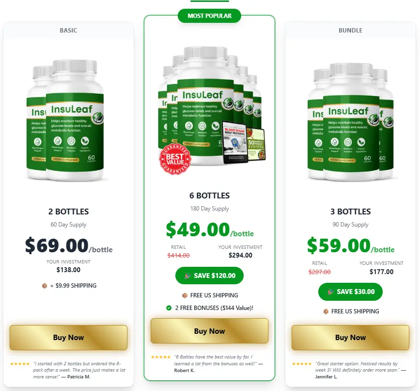 InsuLeaf-Pricing-Options